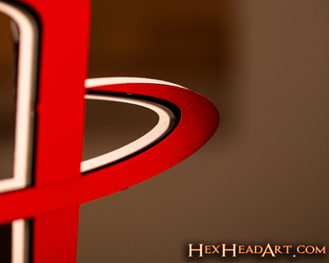 Houston Rockets 3D Vintage Metal Wall Art