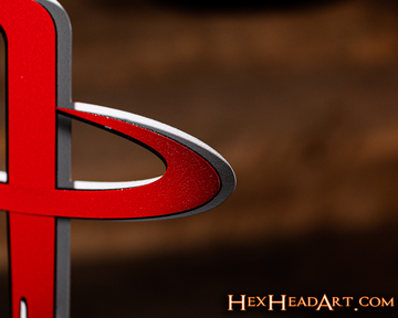 Houston Rockets 3D Vintage Metal Wall Art