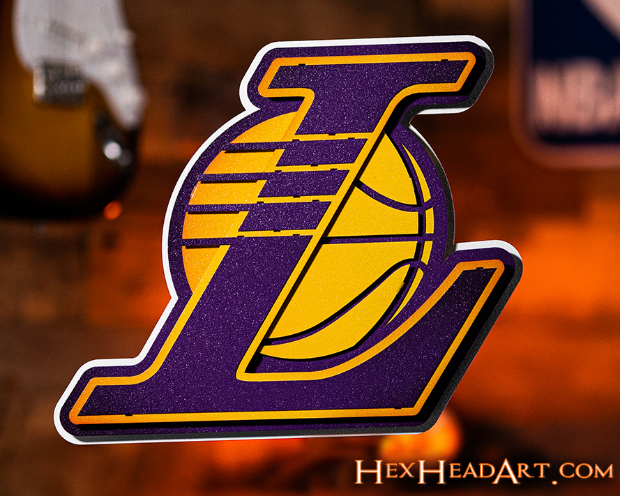 Los Angeles Lakers "L"  3D Metal Wall Art
