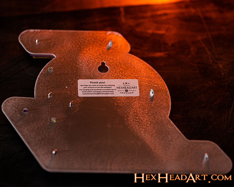 Back of Los Angeles Lakers "L" 3D Metal Wall Art