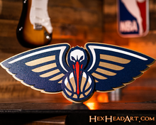 Load image into Gallery viewer, New Orleans Pelicans 3D Vintage Metal Wall Art
