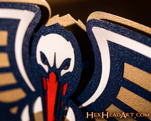 Load image into Gallery viewer, New Orleans Pelicans 3D Vintage Metal Wall Art
