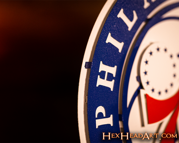 Philadelphia 76ers Roundel 3D Vintage Metal Wall Art