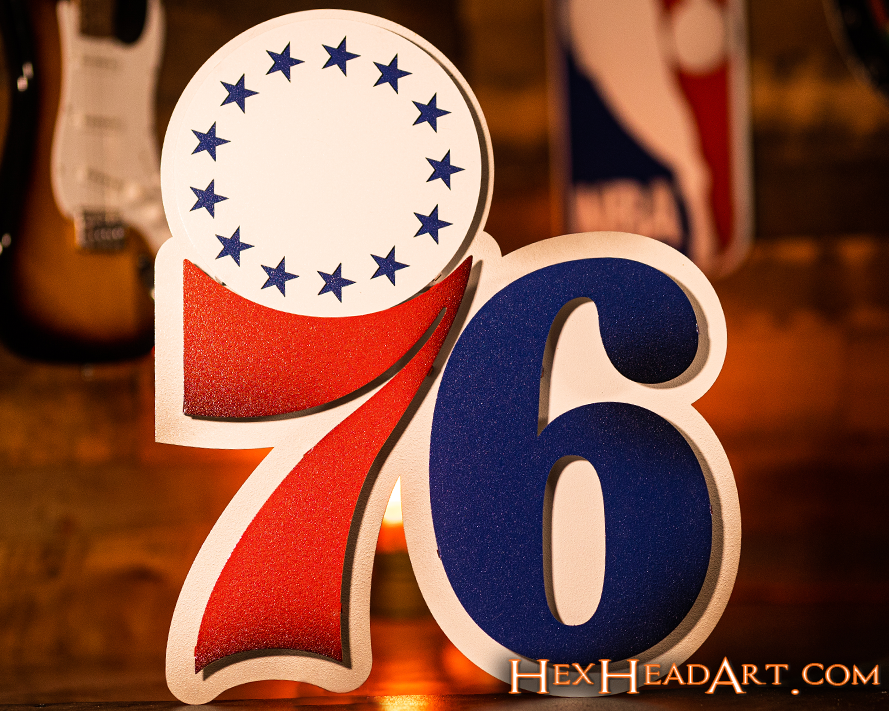 Philadelphia "76ers" 3D Metal Wall Art