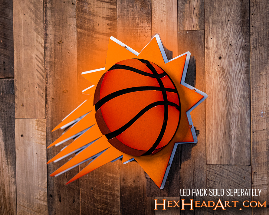 Phoenix Suns 3D Vintage Metal Wall Art