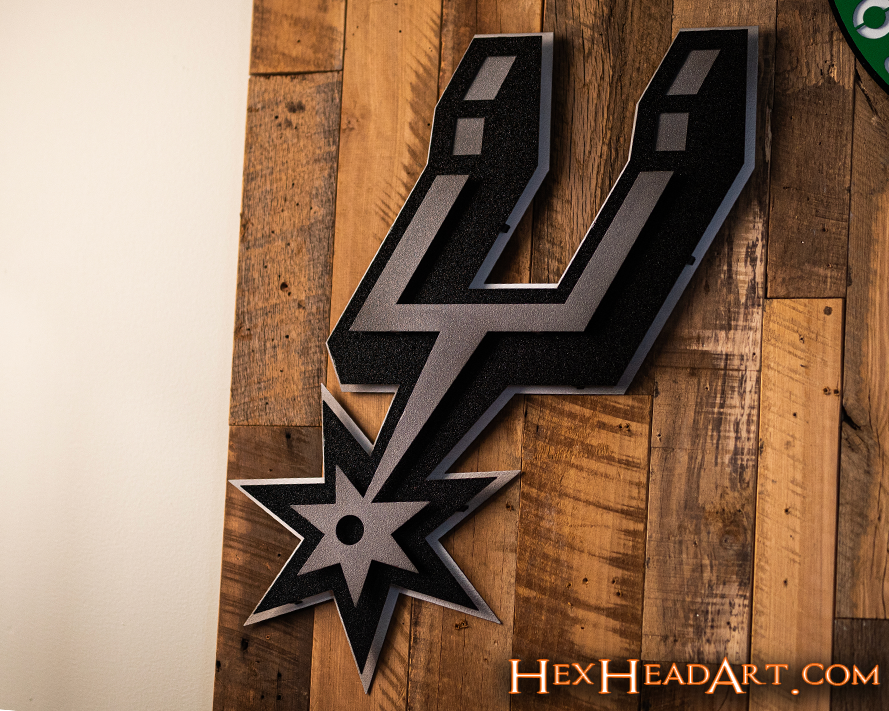 San Antonio Spurs 3D Vintage Metal Wall Art