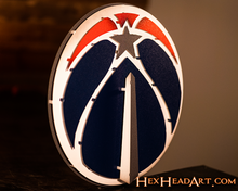 Load image into Gallery viewer, Washington Wizards 3D Vintage Metal Wall Art
