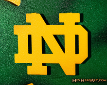Load image into Gallery viewer, Notre Dame Shamrock 3D Vintage Metal Wall Art
