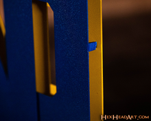 Load image into Gallery viewer, Notre Dame Fighting Irish Interlocking NAVY &quot;ND&quot; 3D Vintage Metal Wall Art
