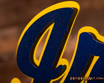 Notre Dame "Irish" Script Vintage 3D Metal Wall Art