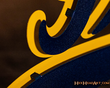 Notre Dame "Irish" Script Vintage 3D Metal Wall Art