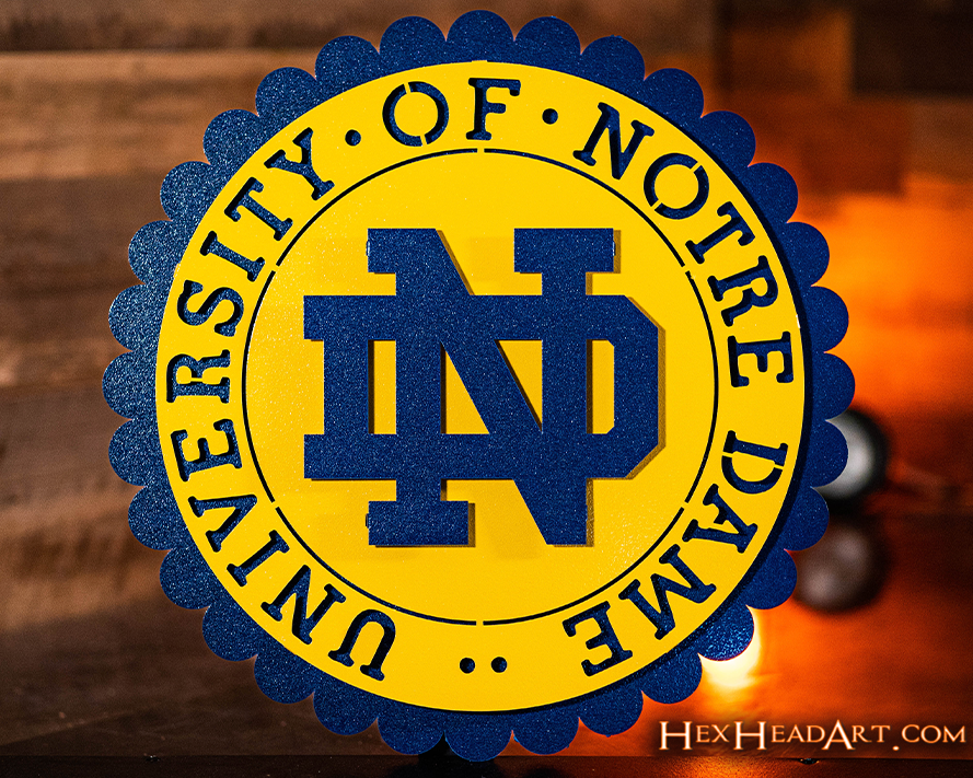 Notre Dame Seal 3D Vintage Metal Wall Art