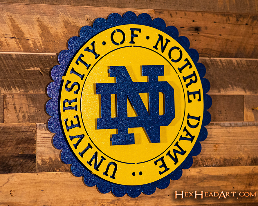 Notre Dame Seal 3D Vintage Metal Wall Art