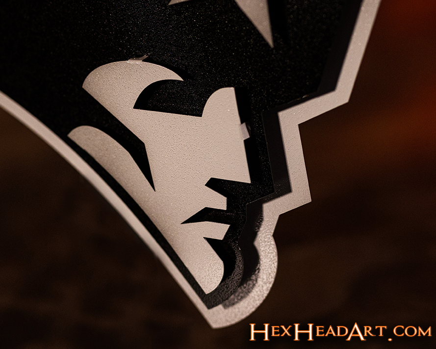 MONOCHROME - New England Patriots 3D Vintage Metal Wall Art