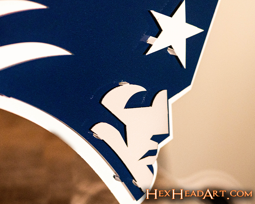 New England Patriots 3D Vintage Metal Wall Art