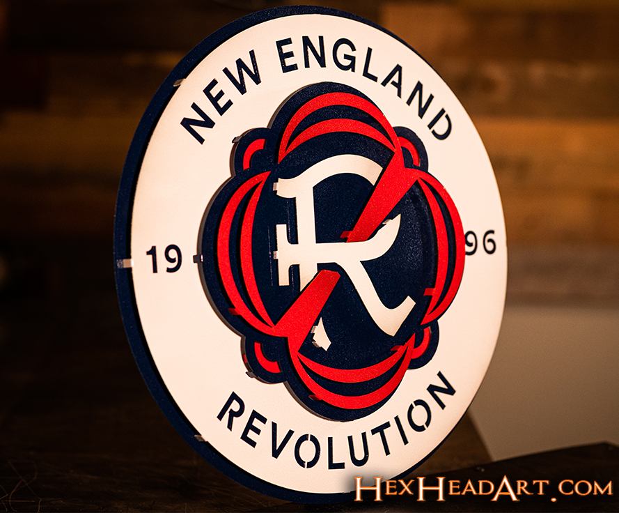 New England Revolution 3D Vintage Metal Wall Art