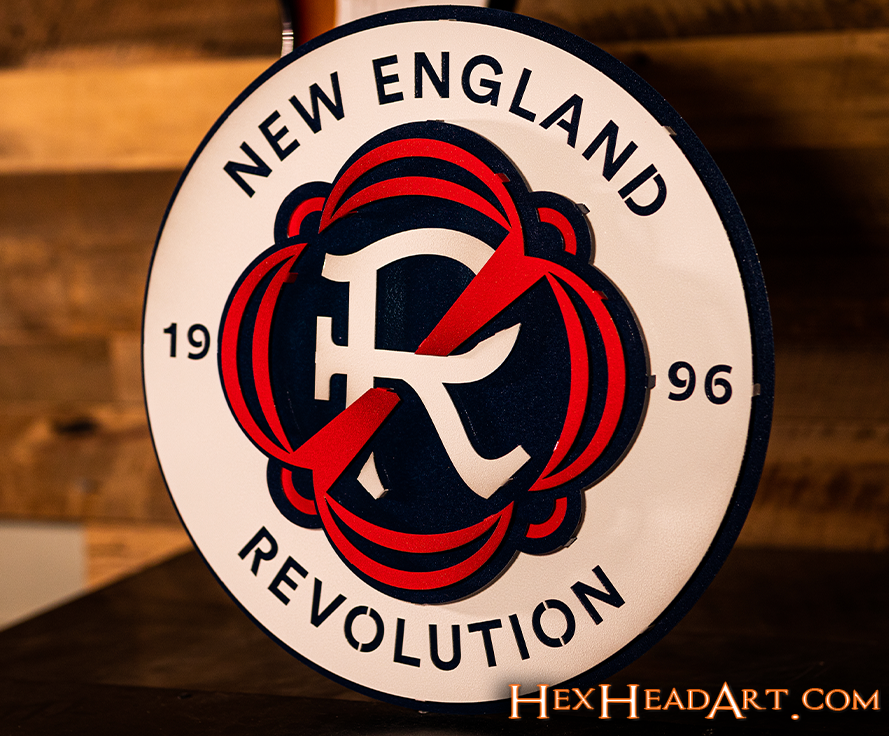 New England Revolution 3D Vintage Metal Wall Art