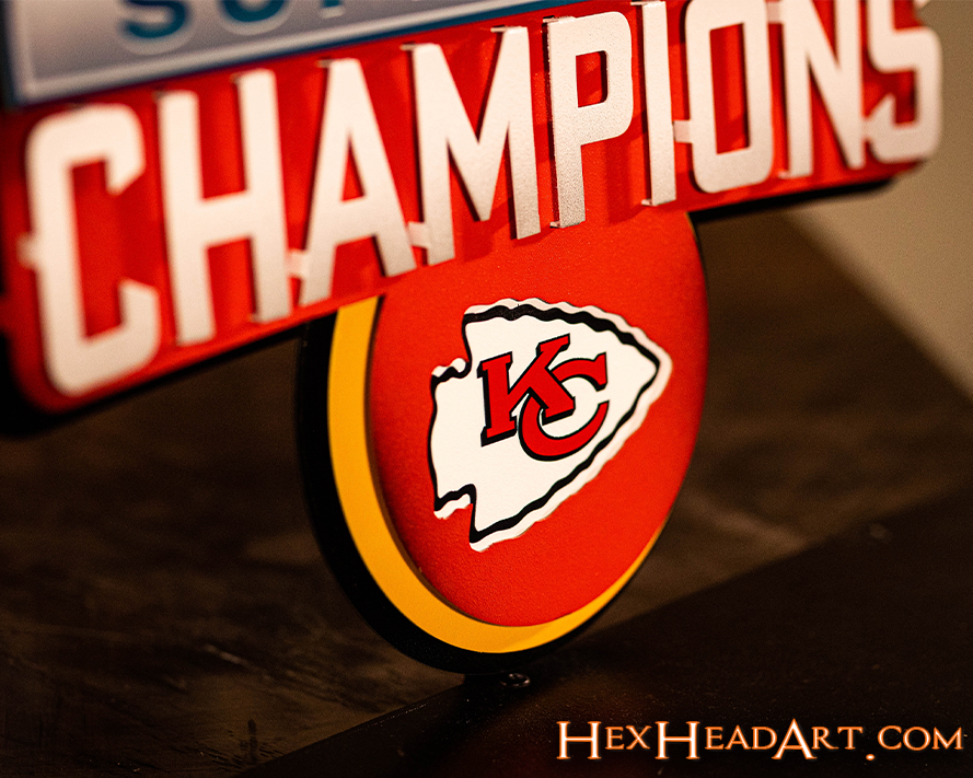 Kansas City Chiefs SUPER BOWL LVII CHAMPIONS! 3D Wall Art