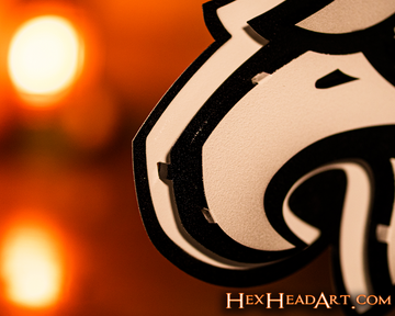 MONOCHROME -  Philadelphia Eagles Mascot 3D Vintage Metal Wall Art