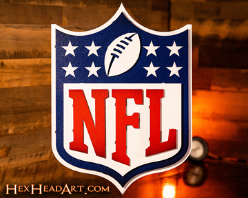 National Football League Shield 3D Vintage Metal Wall Art