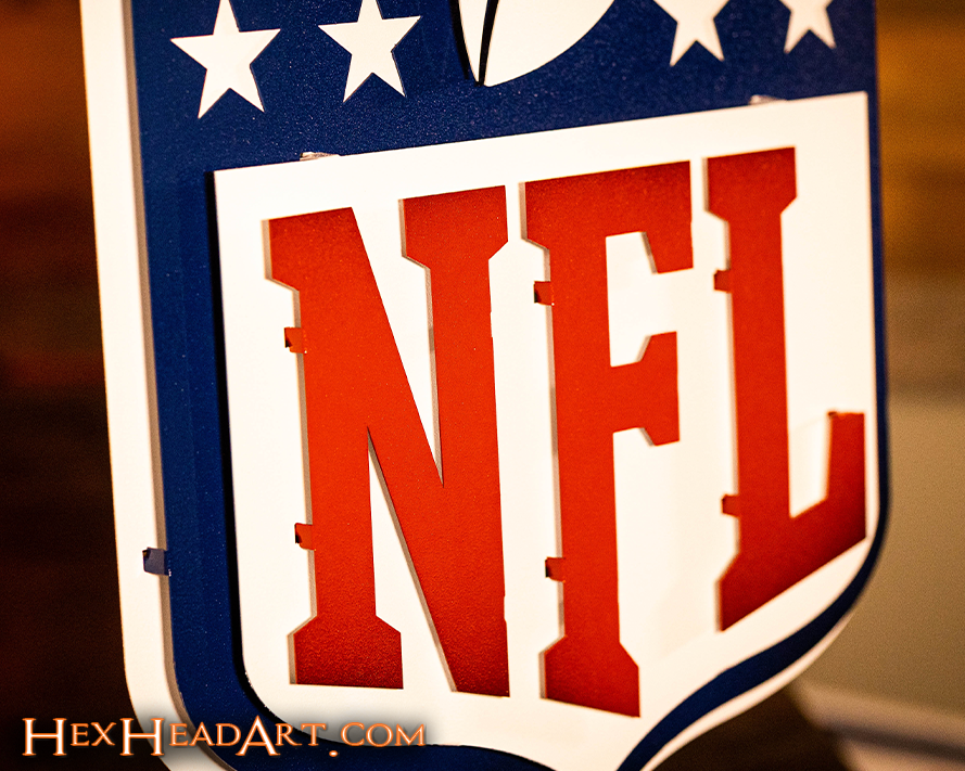 National Football League Shield 3D Vintage Metal Wall Art