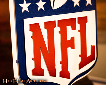 National Football League Shield 3D Vintage Metal Wall Art