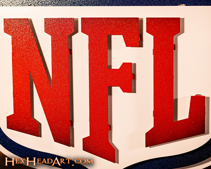 National Football League Shield 3D Vintage Metal Wall Art