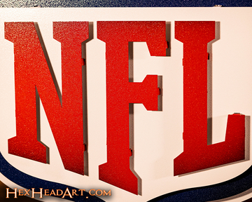 National Football League Shield 3D Vintage Metal Wall Art