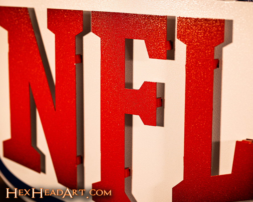 National Football League Shield 3D Vintage Metal Wall Art
