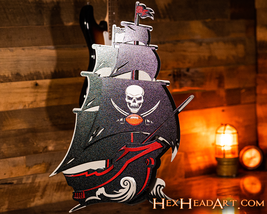 Tampa Bay Buccaneers Ship 3D Vintage Metal Wall Art