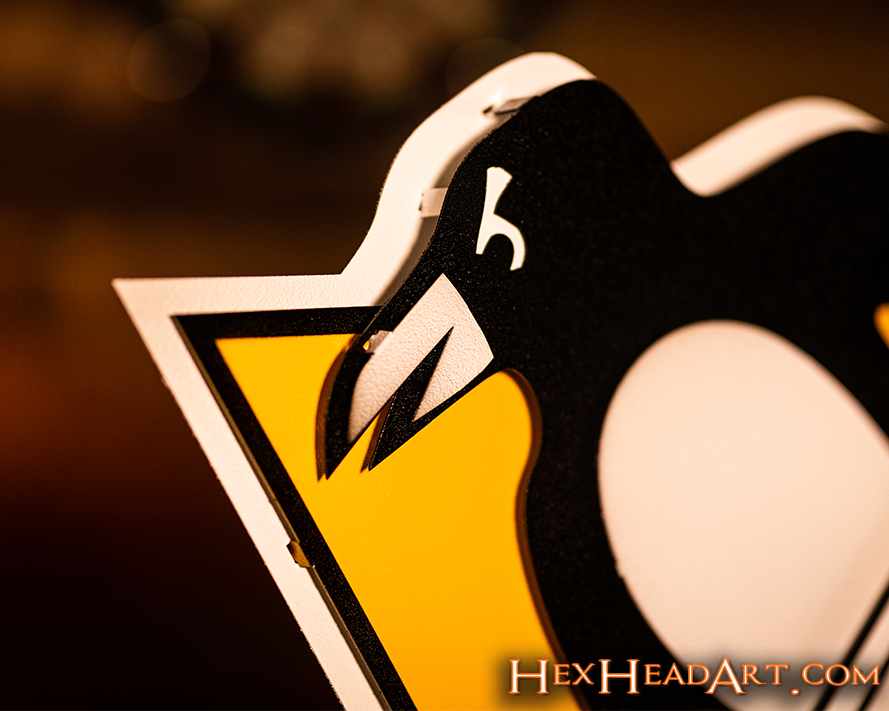 Pittsburgh Penguins NHL 3D Vintage Metal Wall Art