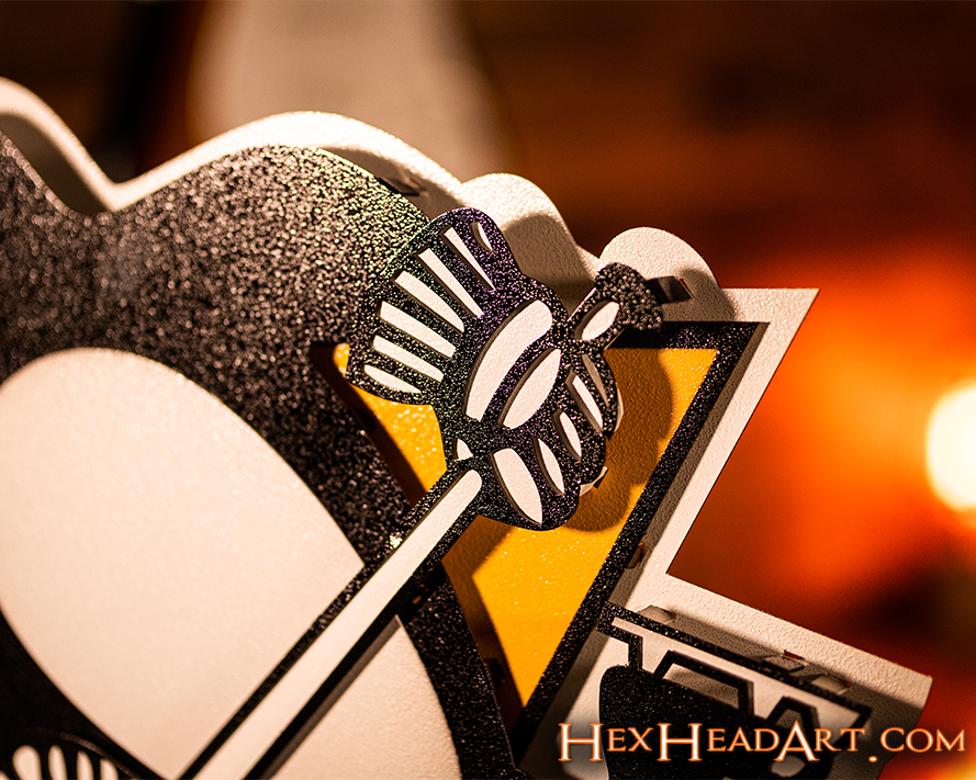Pittsburgh Penguins NHL 3D Vintage Metal Wall Art