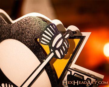Pittsburgh Penguins NHL 3D Vintage Metal Wall Art