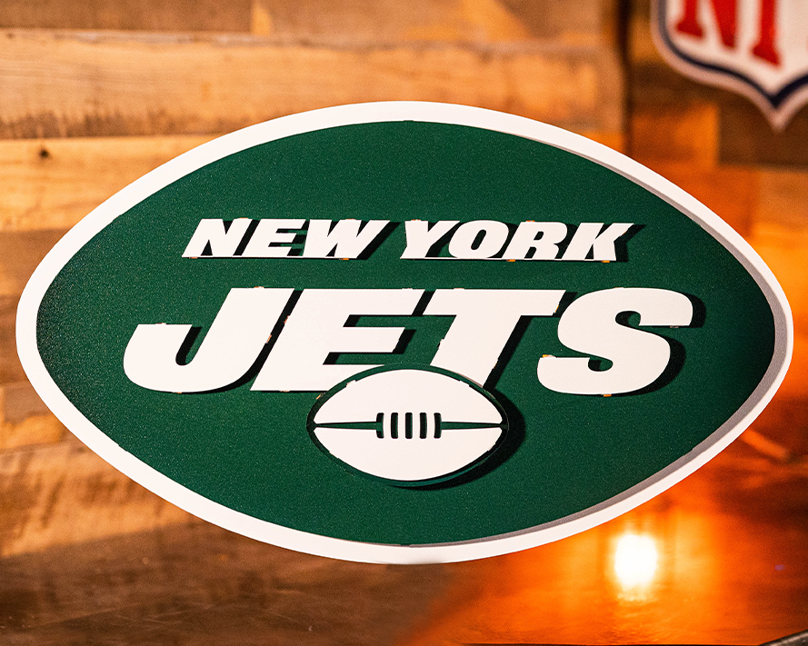 New York Jets 3D Vintage Metal Wall Art