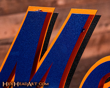 New York METS Cooperstown Script 1998-2009 Vintage Metal Wall Art