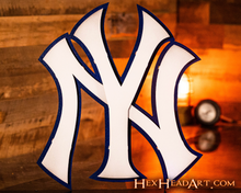 Load image into Gallery viewer, New York Yankees &quot;NY&quot; WHITE 3D Metal Wall Art
