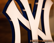 Load image into Gallery viewer, New York Yankees &quot;NY&quot; WHITE 3D Metal Wall Art
