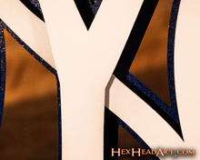 Load image into Gallery viewer, New York Yankees &quot;NY&quot; WHITE 3D Metal Wall Art
