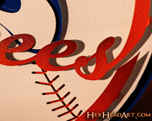 Load image into Gallery viewer, New York Yankees &quot;BAT AND HAT&quot; 3D Vintage Metal Wall Art
