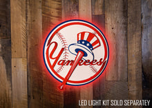 Load image into Gallery viewer, New York Yankees &quot;BAT AND HAT&quot; 3D Vintage Metal Wall Art
