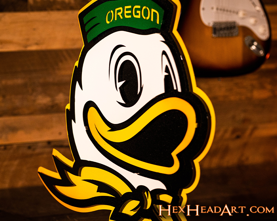 Oregon Ducks 3D Vintage Metal Wall Art