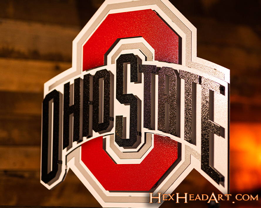 The Ohio State 3D Metal Artwork