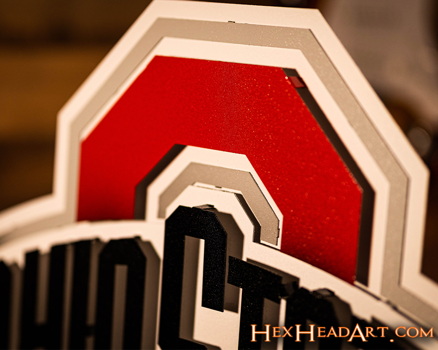 The Ohio State 3D Metal Artwork