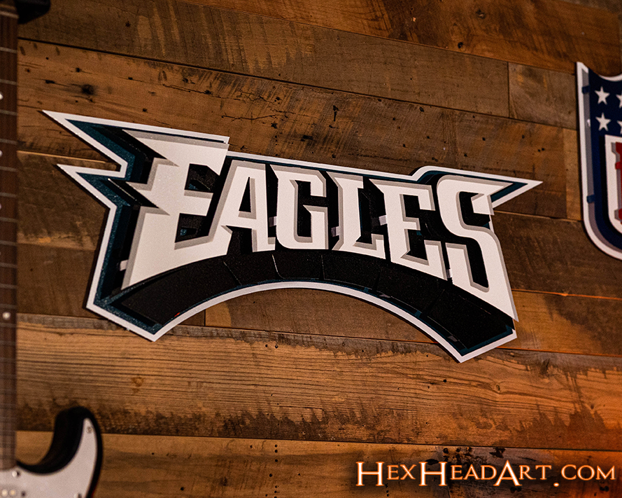 CLOSE OUT- Philadelphia Eagles "EAGLES" 3D Vintage Metal Wall Art