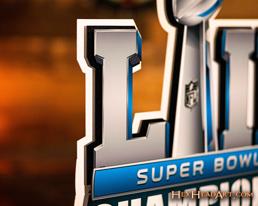 Philadelphia Eagles Super Bowl 52 Champions 3D Vintage Metal Wall Art