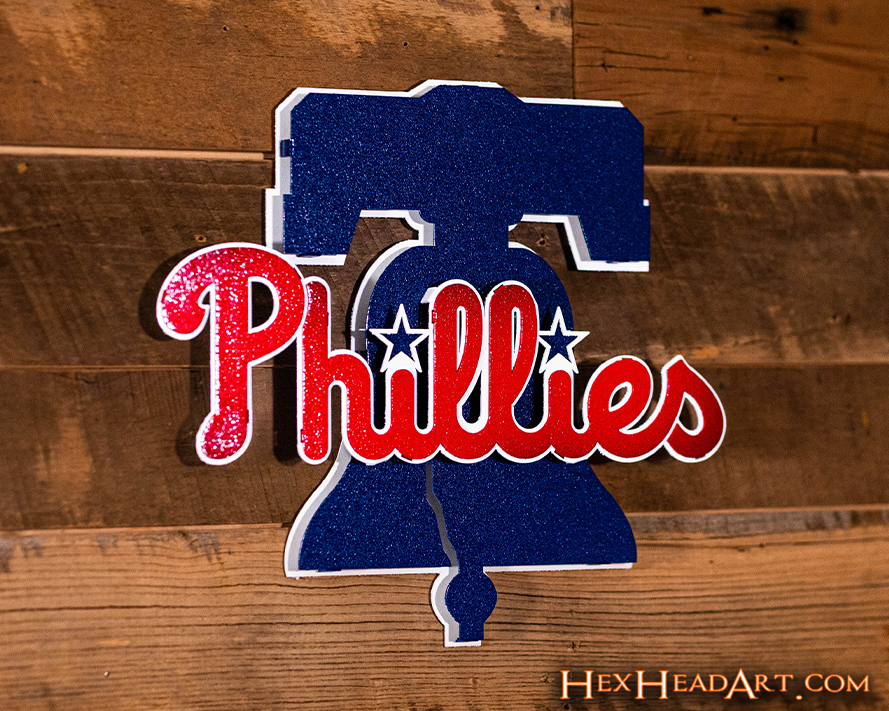 Philadelphia Phillies "LIBERTY BELL" GIFT COLLECTION 3D Vintage Metal Wall Art