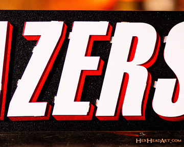 Portland Trail Blazers Old School Retro 3D Vintage Metal Wall Art