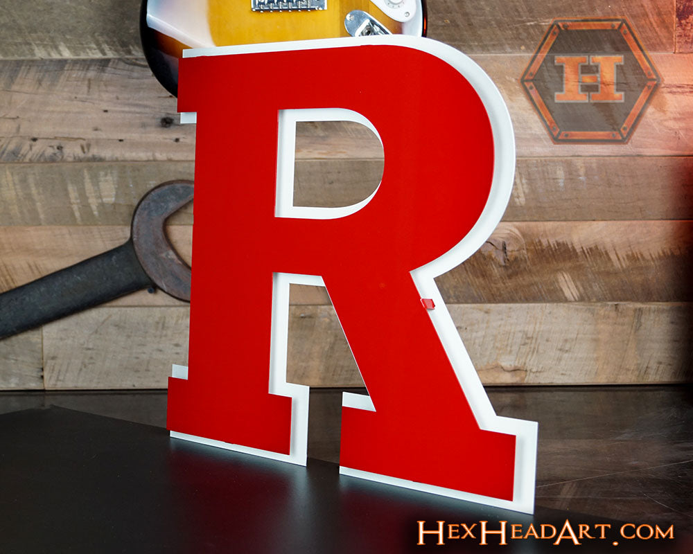 Rutgers Scarlet Knights "R" 3D Metal Artwork
