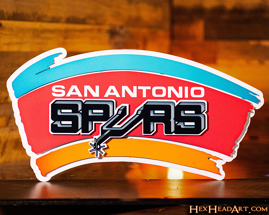 San Antonio Spurs "1989-2002" 3D Vintage Metal Wall Art