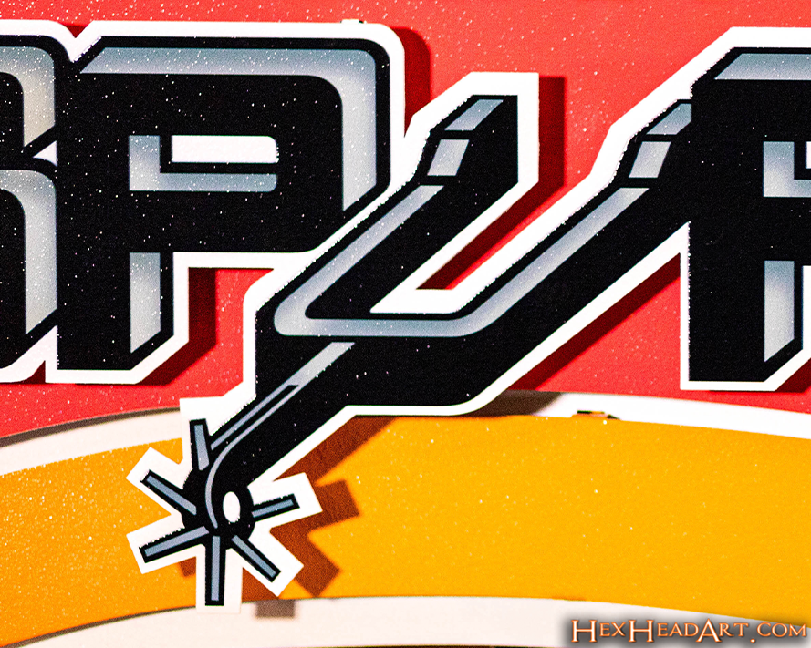 San Antonio Spurs "1989-2002" 3D Vintage Metal Wall Art